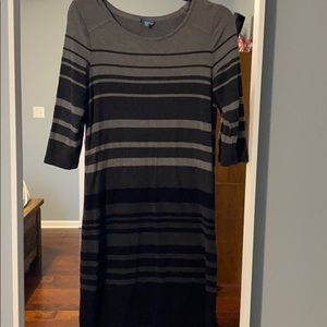 Black striped dress